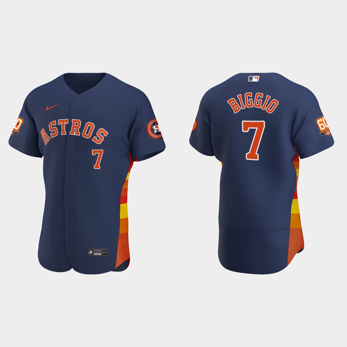 Craig Biggio Houston Astros 60th Anniversary Jersey - Navy