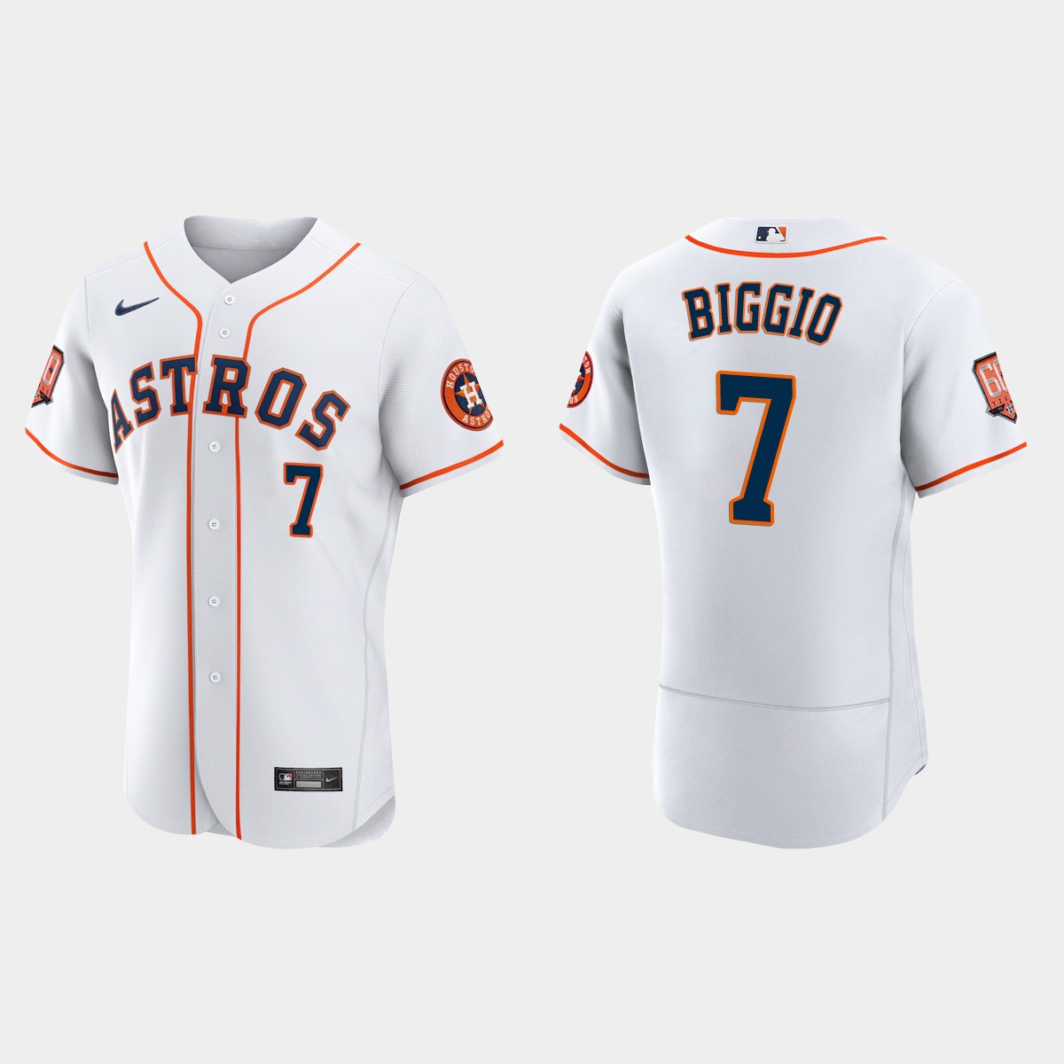 Craig Biggio Houston Astros 60th Anniversary Jersey - White