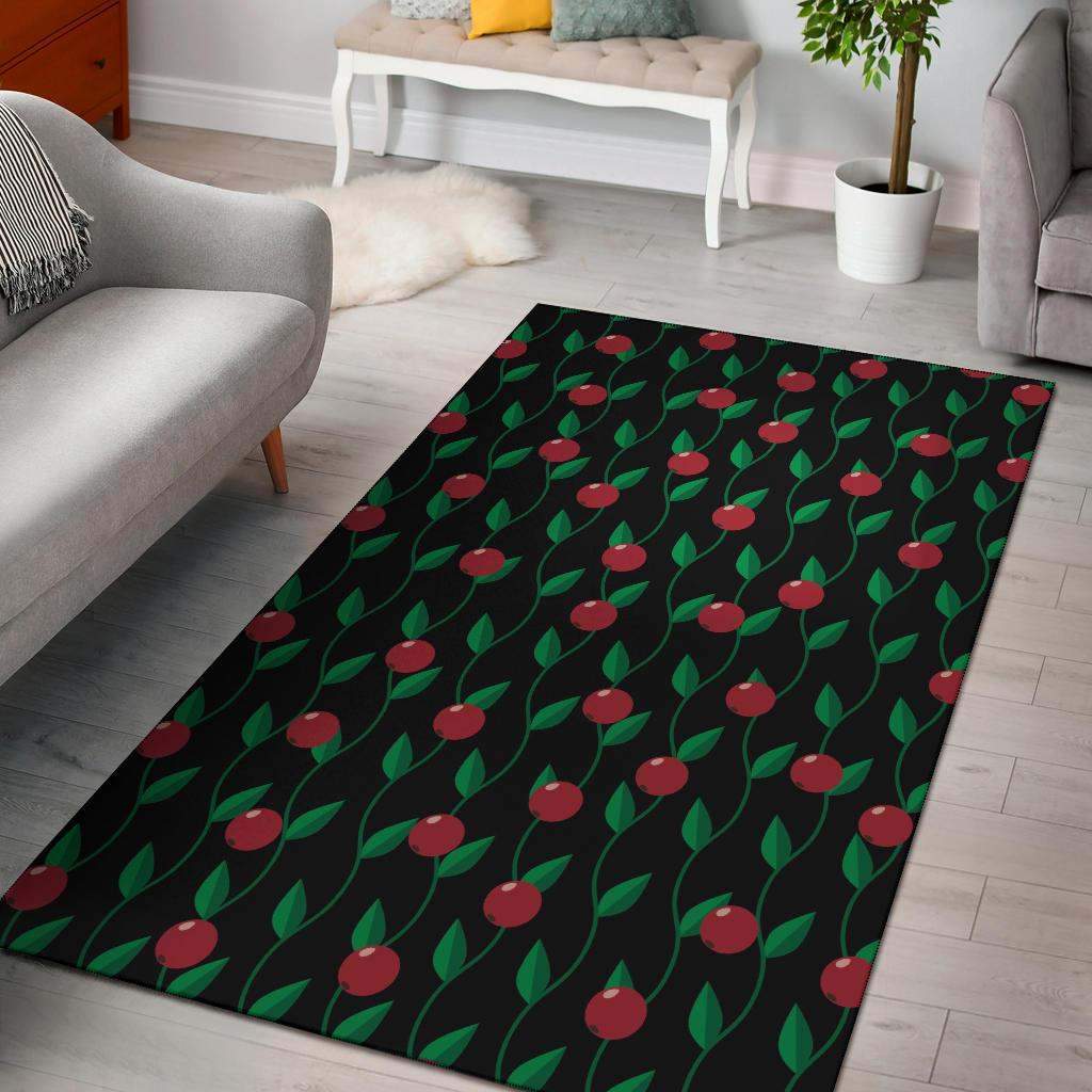 Cranberry Pattern Print Design Limited Edition Rectangle Rug
