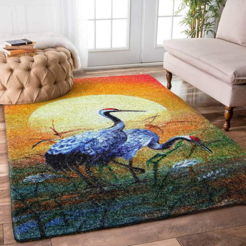 Crane Bird Limited Edition Rectangle Rug