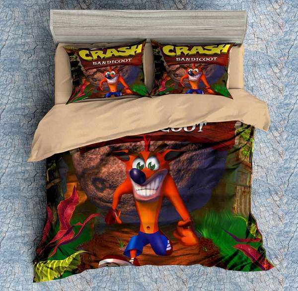 Crash Bandicoot 3D Customized Duvet Cover Bedding Set