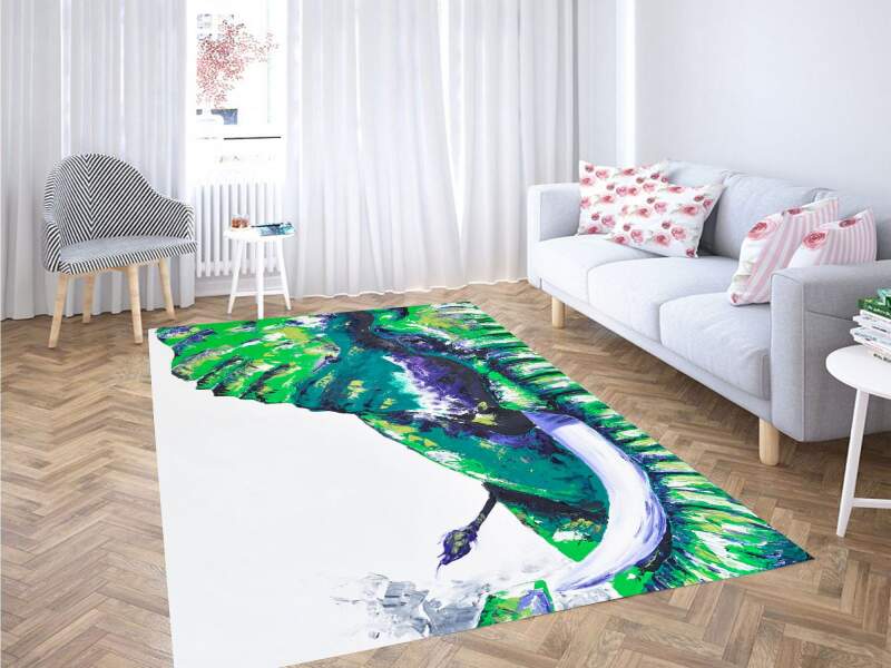 Crayon Elephant Carpet Rectangle Rug