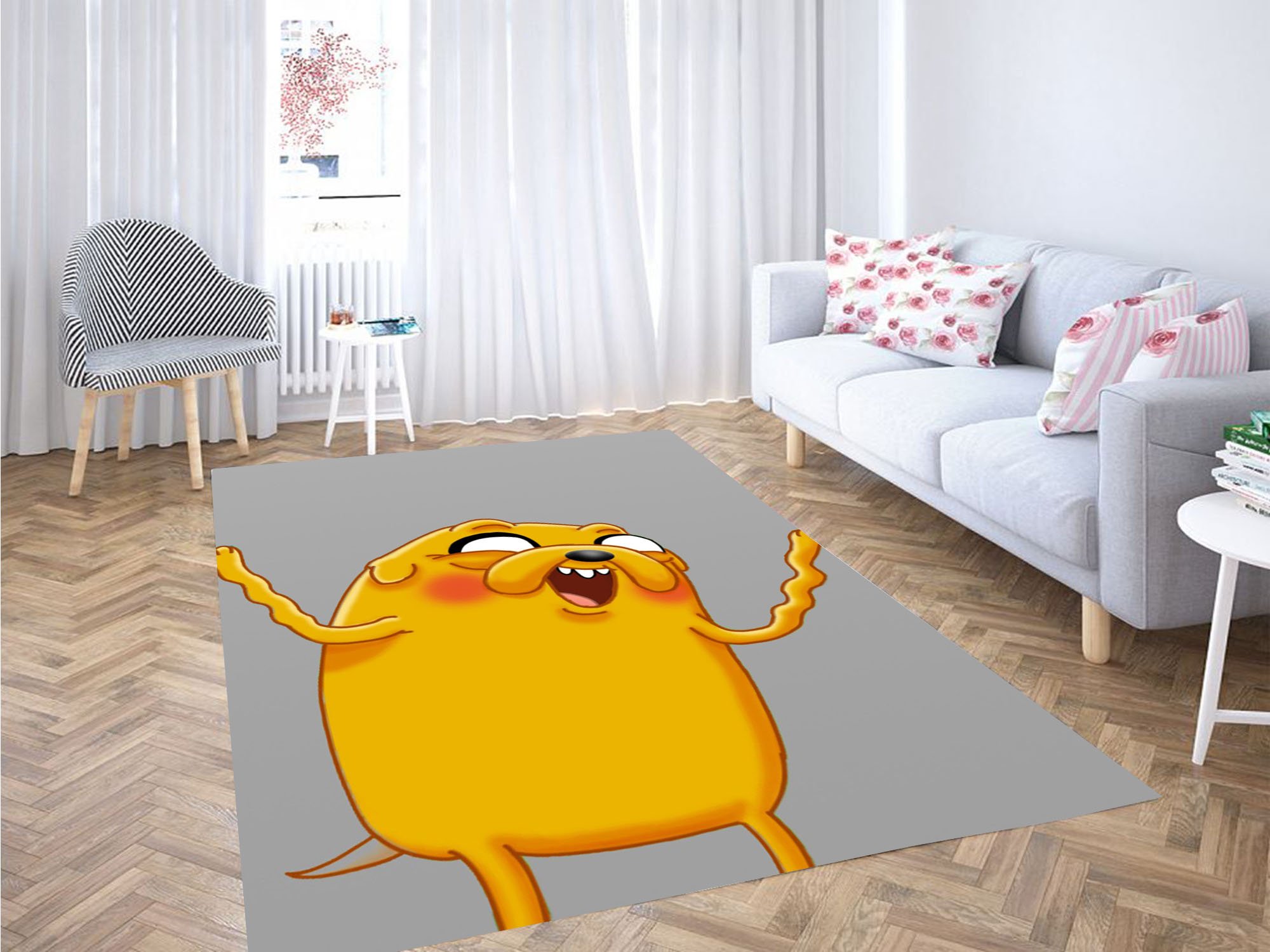 Crazy Face Jack Adventure Time Carpet Rectangle Rug