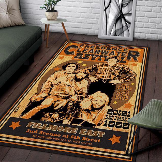 Creedence Clearwater Revival Fillmore East Area Rectangle Rug