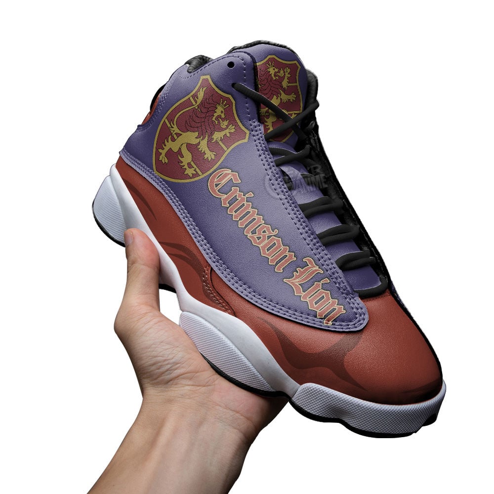 Crimson Lion JD13 Sneakers Black Clover Custom Anime Shoes