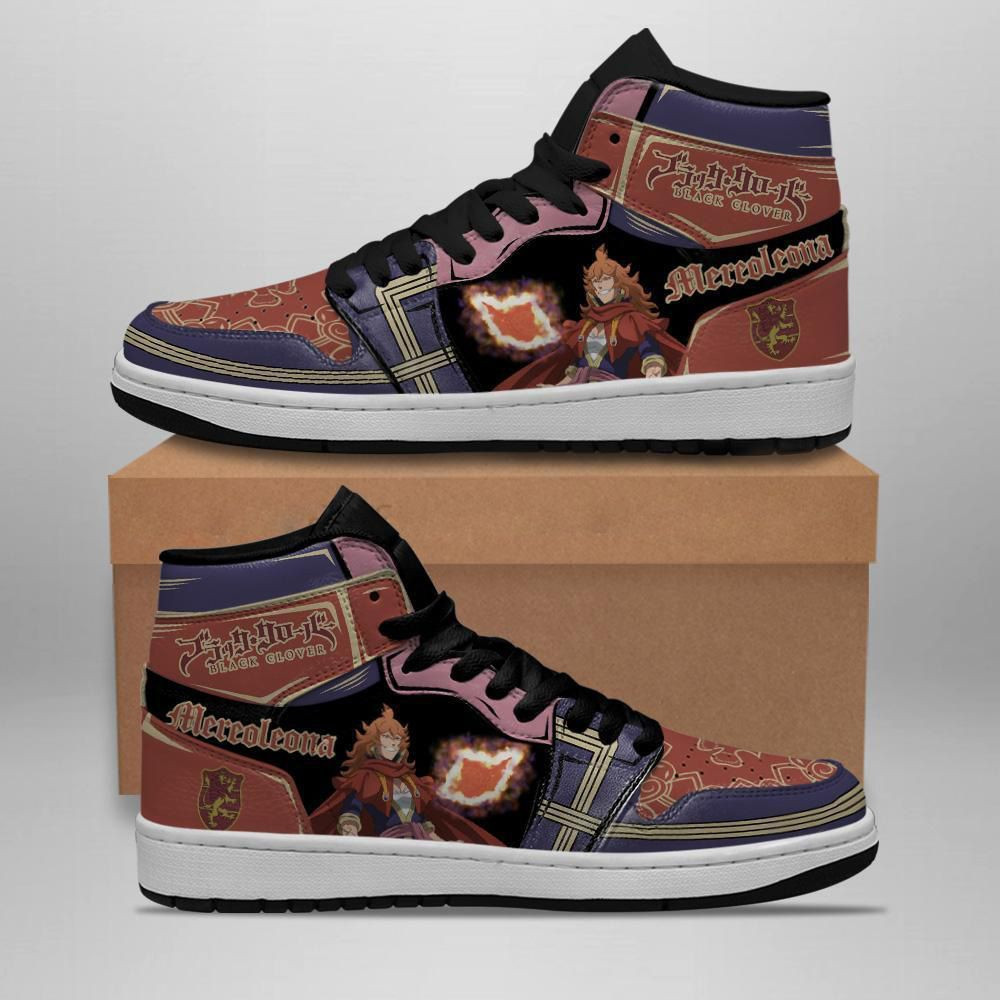 Crimson Lion Mereoleona Black Clover Anime 1 High Top Air Jordan Sneaker, Air Jordan Hightop
