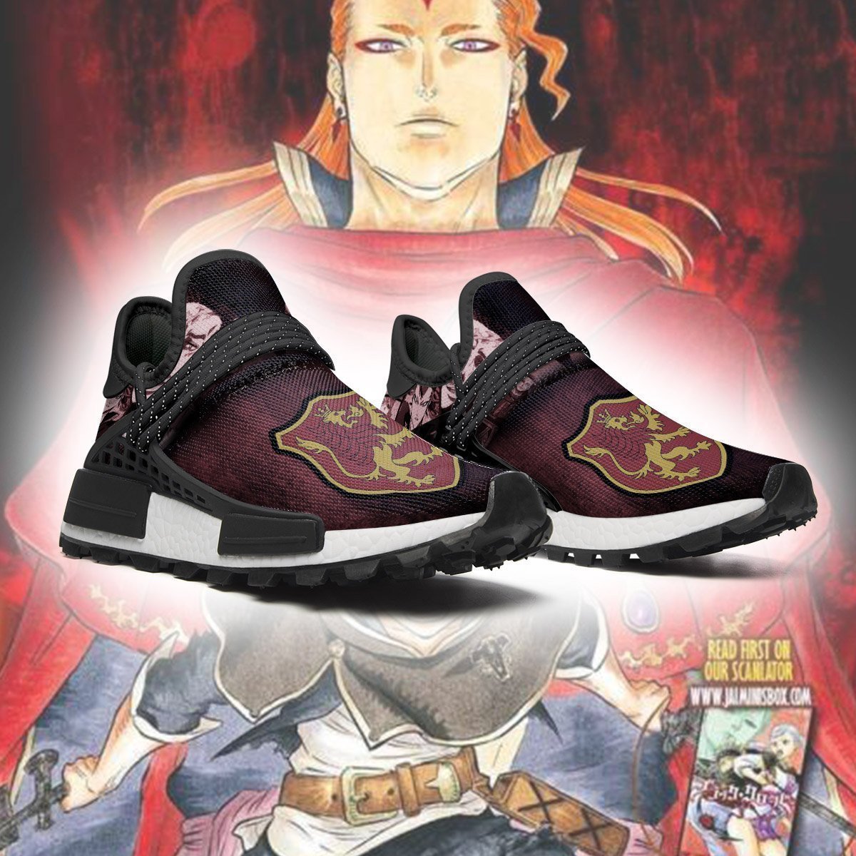Crimson Lion Shoes Magic Knight Black Clover Anime Sneakers, NMD Shoes