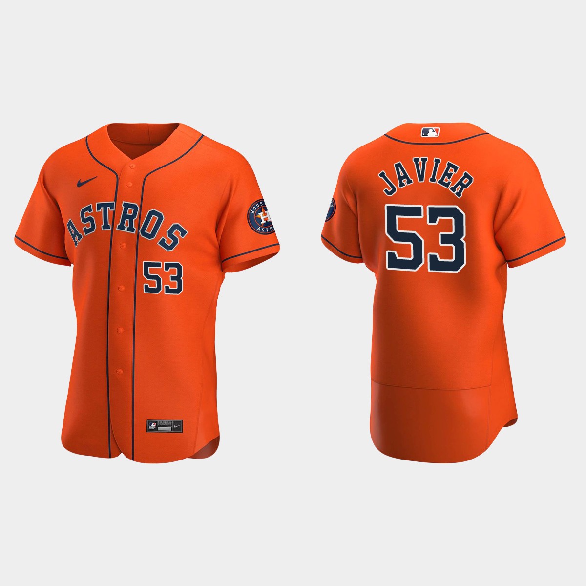 Cristian Javier #53 Houston Astros Alternate Jersey - Orange