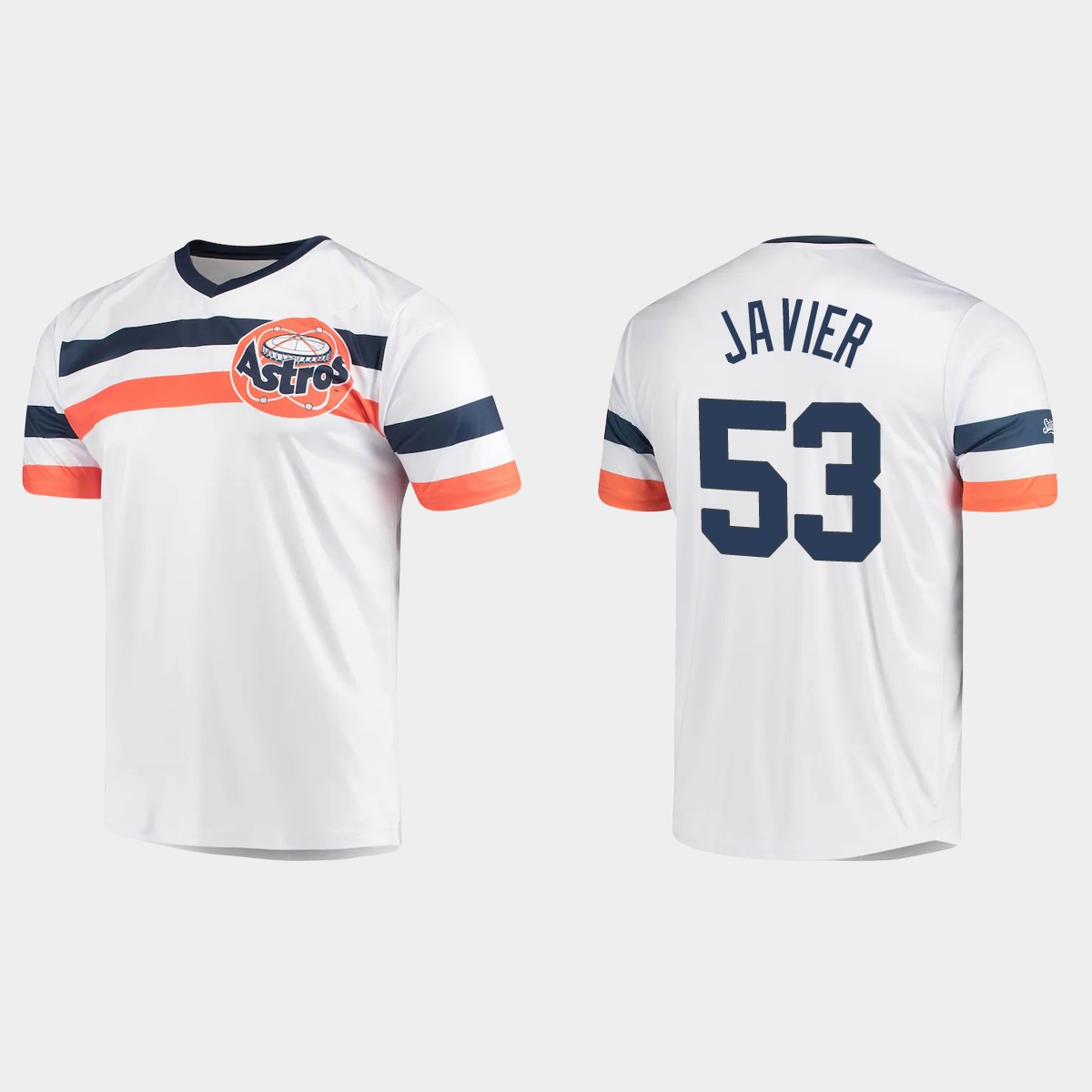 Cristian Javier Houston Astros Cooperstown Collection V-Neck Jersey - White
