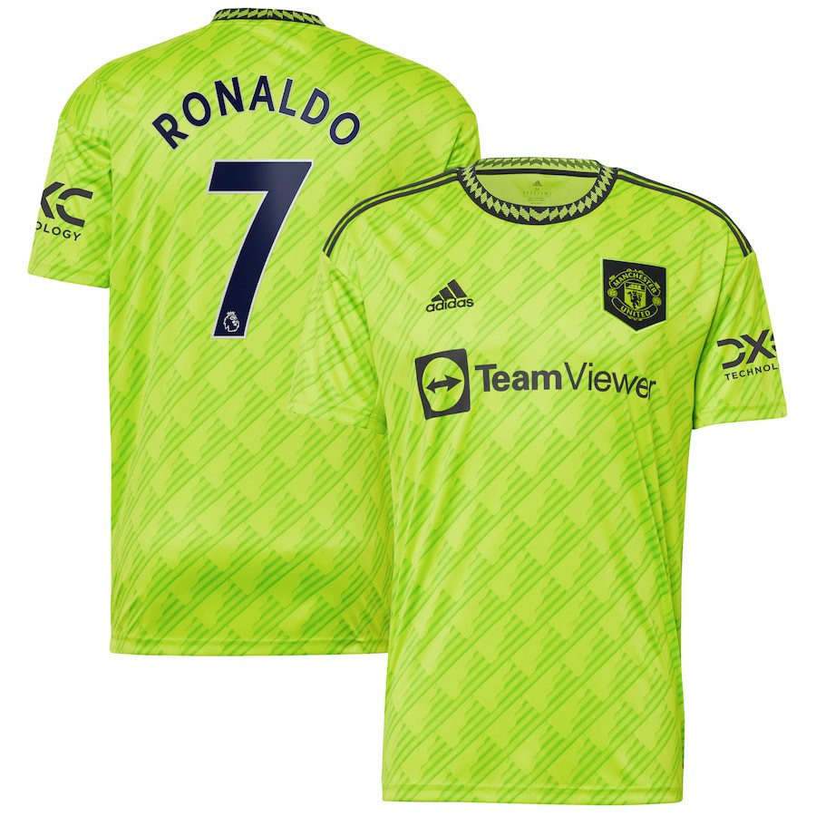 Cristiano Ronaldo 7 Manchester United 2022/23 Third Player Men Soccer Jersey – Neon Green