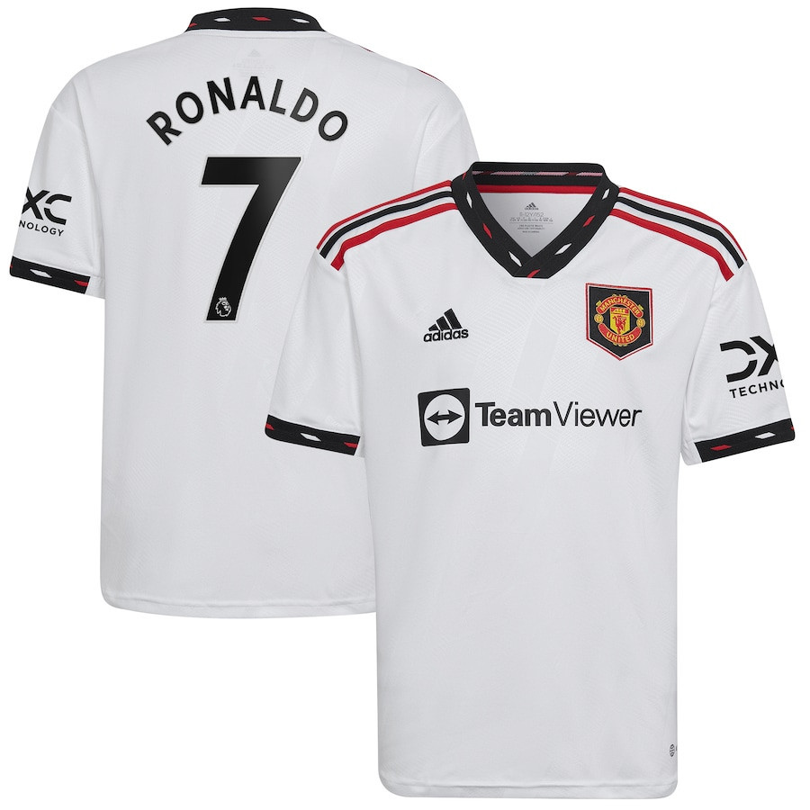 Cristiano Ronaldo 7 Manchester United  2022/23 Away Player Soccer Jersey – White