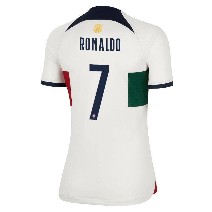 Cristiano Ronaldo 7 Portugal National Team 2022-23 Qatar World Cup Women Soccer Jersey – Away