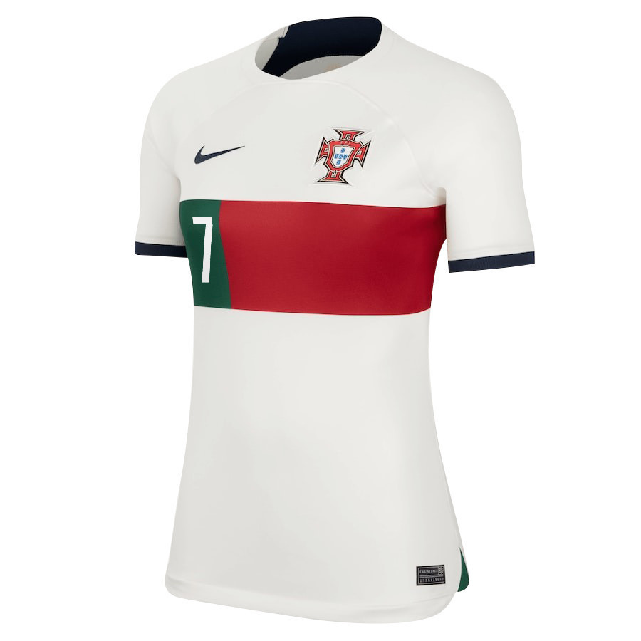 Cristiano Ronaldo 7 Portugal National Team 2022-23 Qatar World Cup Women Soccer Jersey – Away