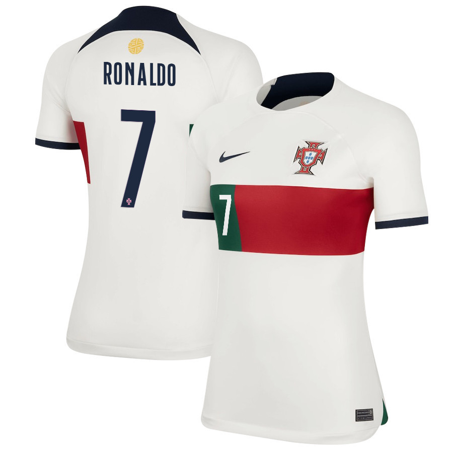 Cristiano Ronaldo 7 Portugal National Team 2022-23 Qatar World Cup Women Soccer Jersey – Away