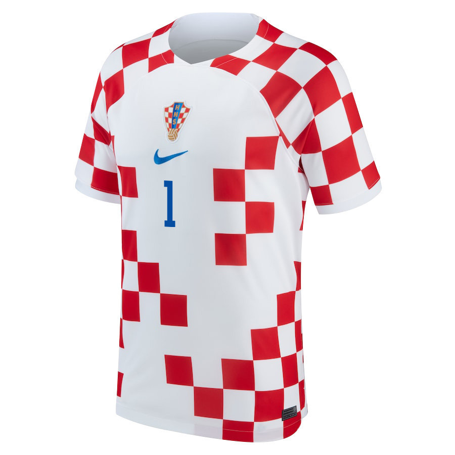 Croatia National Team 2022-23 Dominik Livakovic 1 Home Men Soccer Jersey – White