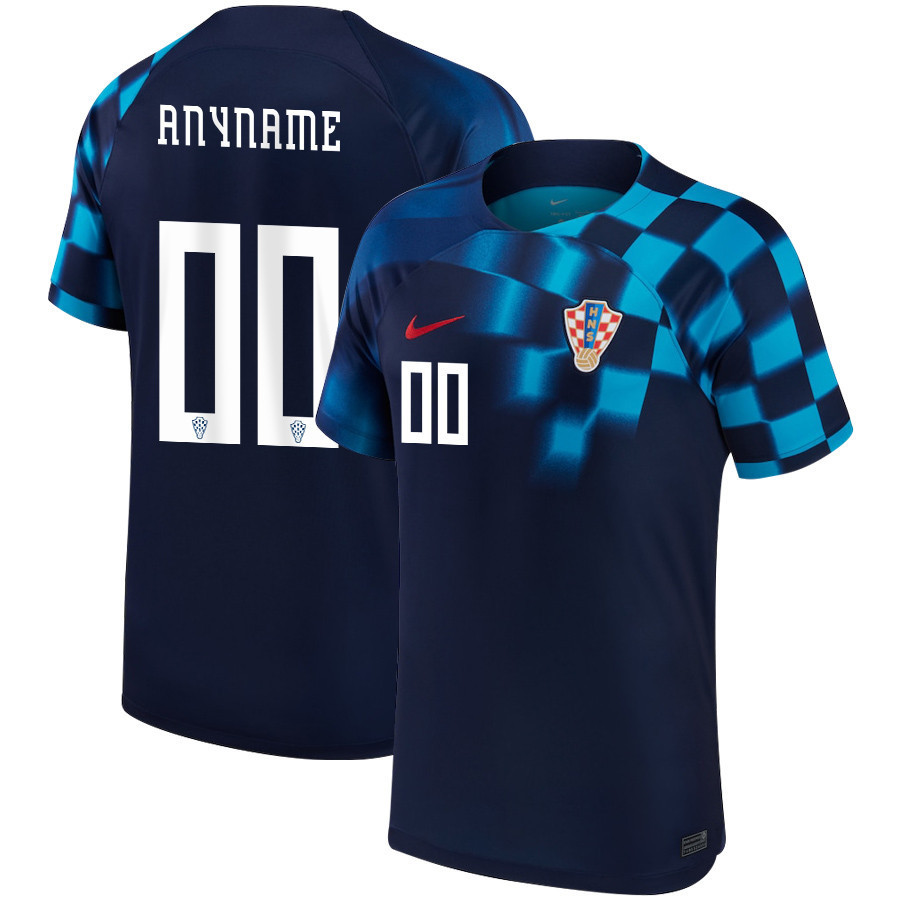 Croatia National Team 2022-23 Qatar World Cup Custom 00 – Away Men Soccer Jersey