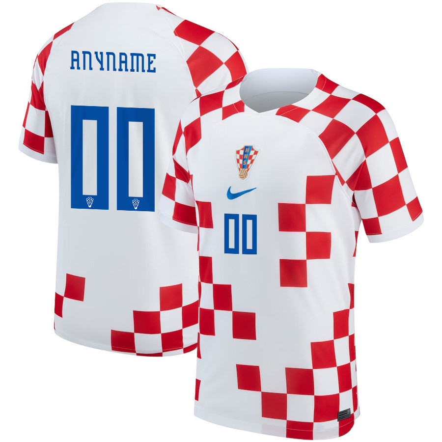 Croatia National Team 2022-23 Qatar World Cup Custom 00 Home Soccer Jersey –