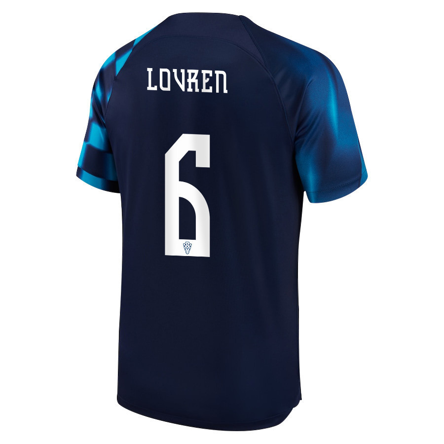Croatia National Team 2022-23 Qatar World Cup Dejan Lovren 6 – Away Men Soccer Jersey