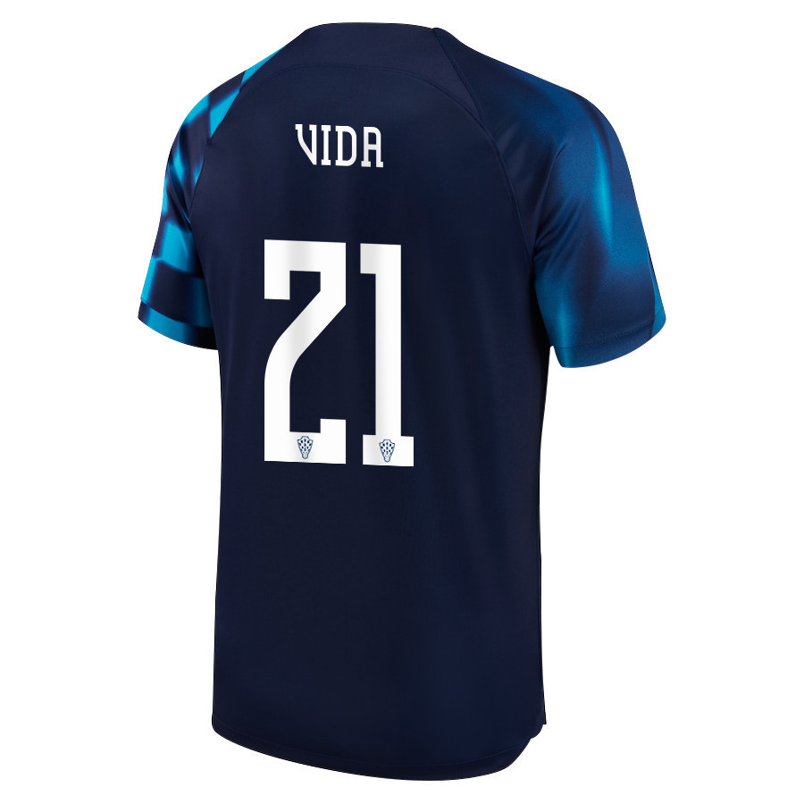 Croatia National Team 2022-23 Qatar World Cup Domagoj Vida 21 – Away Men Soccer Jersey
