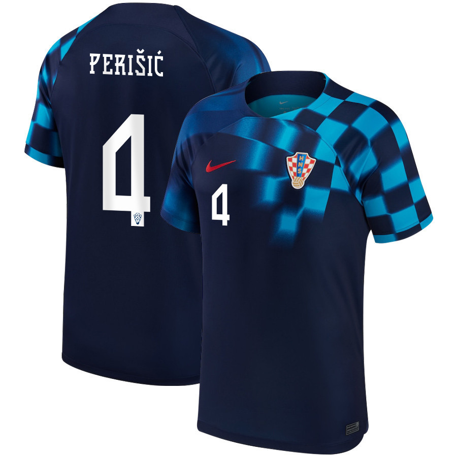 Croatia National Team 2022-23 Qatar World Cup Ivan Perisic 4 – Away Men Soccer Jersey