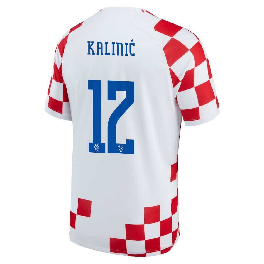 Croatia National Team 2022-23 Qatar World Cup Lovre Kalinic 12 Home Soccer Jersey –