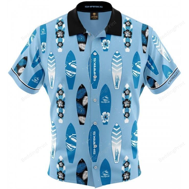 Cronulla Sutherland Sharks Surfing Men’S Hawaiian Shirt