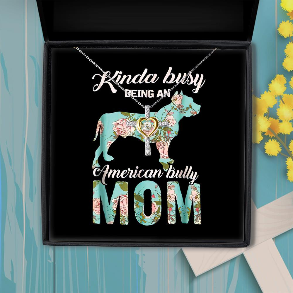 Cross Dancing Necklace American Bully Mom Kinda Busy Floral Gift For Mom