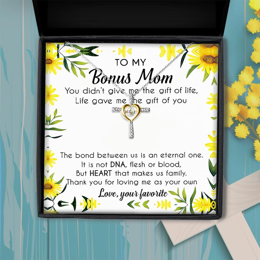 Cross Dancing Necklace Bonus Mom The Bond Between Us Is An Eternal One Gift For Mom