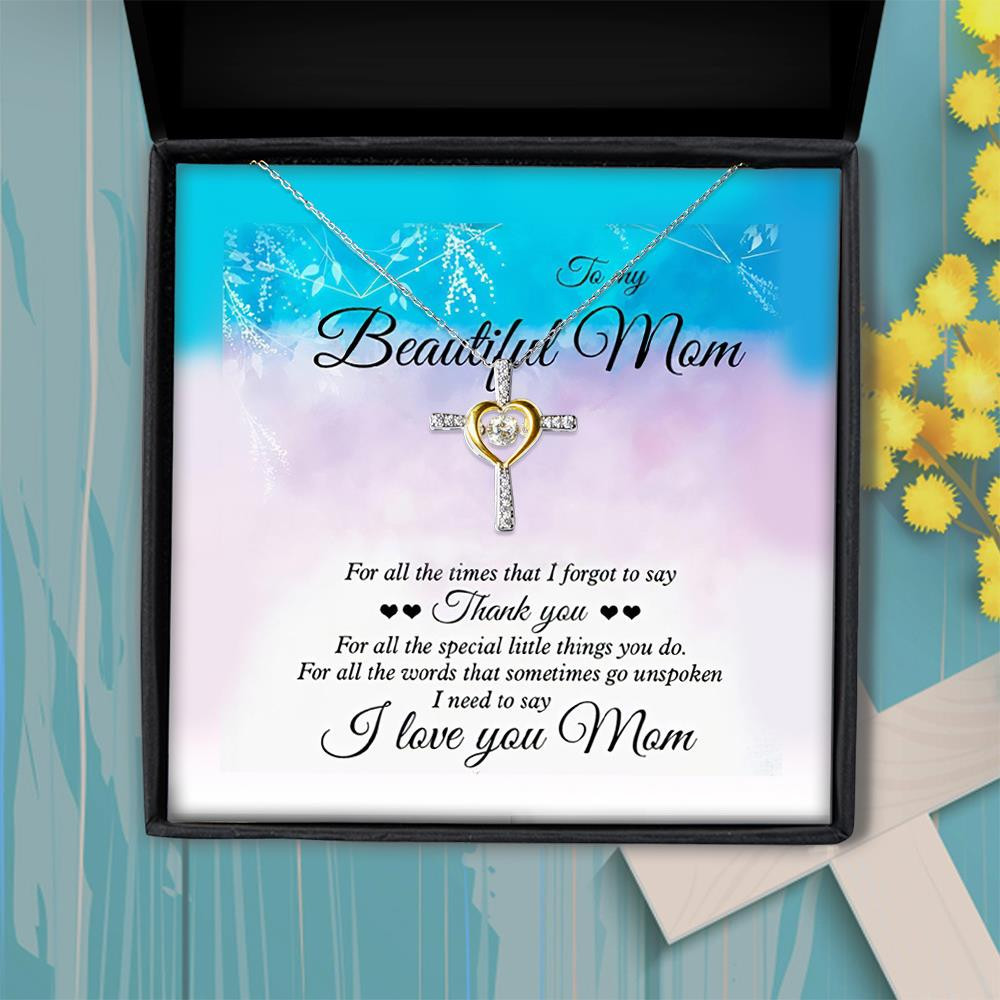 Cross Dancing Necklace For All The Special Little Things You Do Gift For Mom
