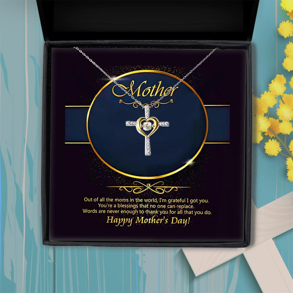 Cross Dancing Necklace Happy Mother_s Day Thank You For All That You Do Gift For Mom