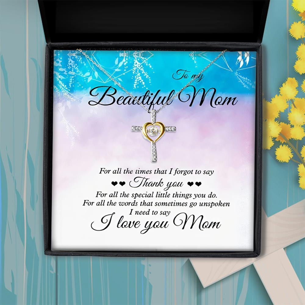 Cross Dancing Necklace I Need To Say I Love You Mom Gift For Mom