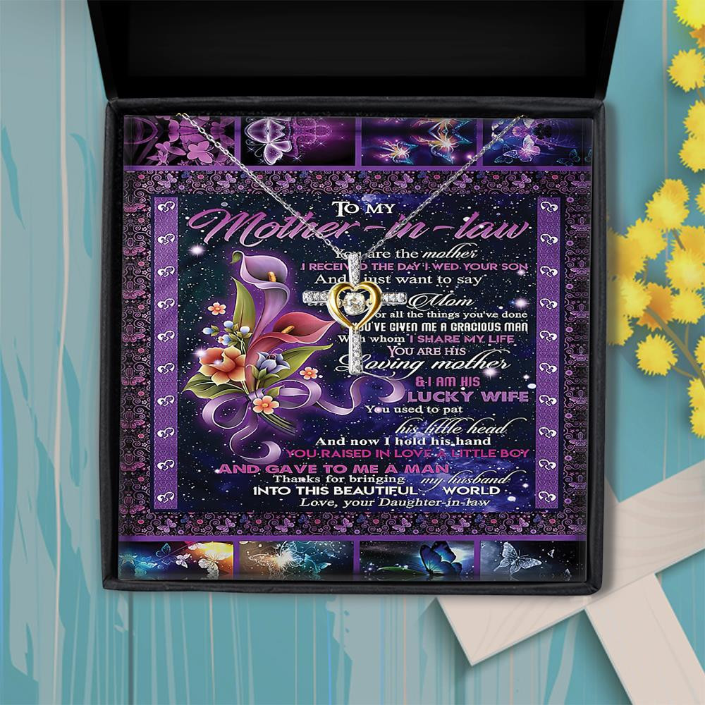 Cross Dancing Necklace Mother-in-law You Are The Mother I Received The Day I Wed Your Son Gift For Mom
