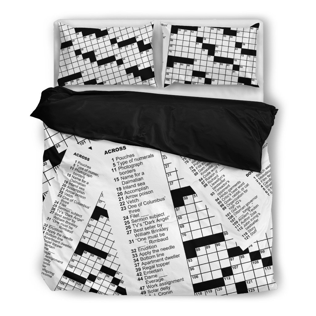 Crossword 3D Customized Duvet Cover Bedding Set