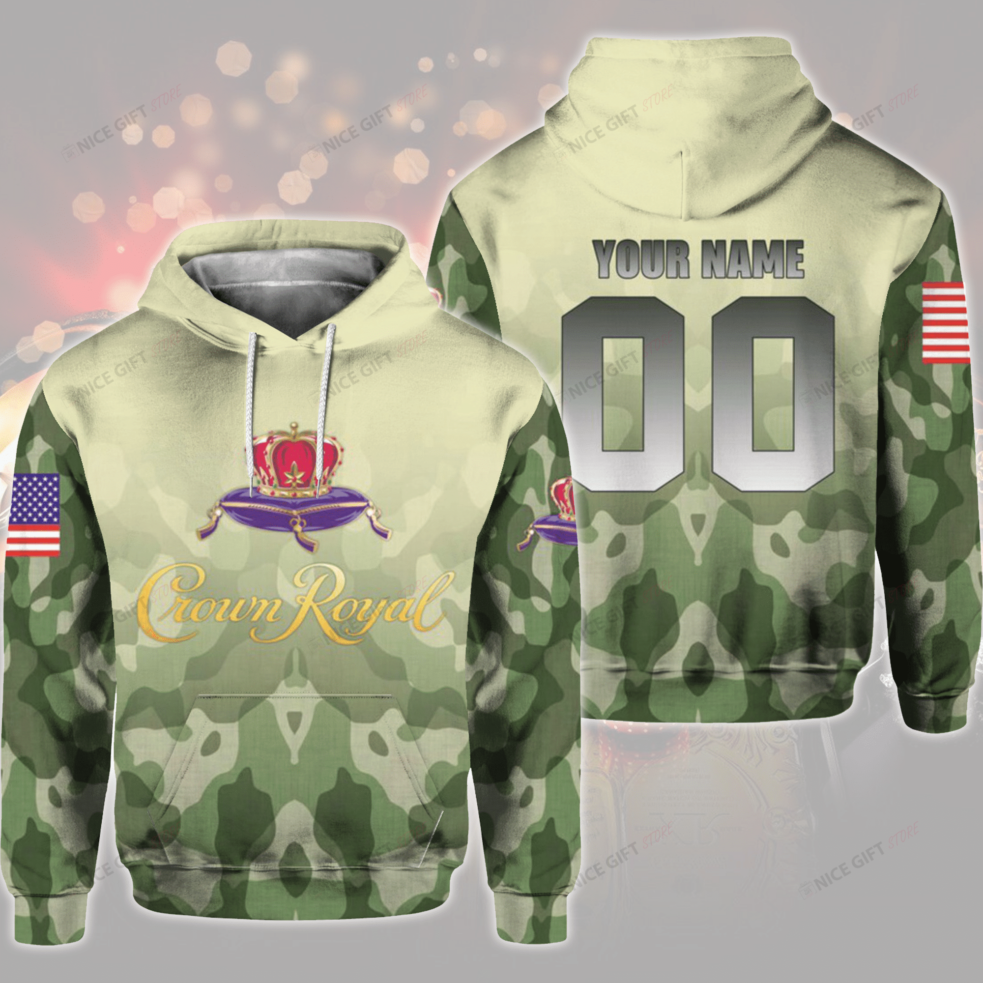 Crown Royal (Your Name) 3D Hoodie Gift For Fans