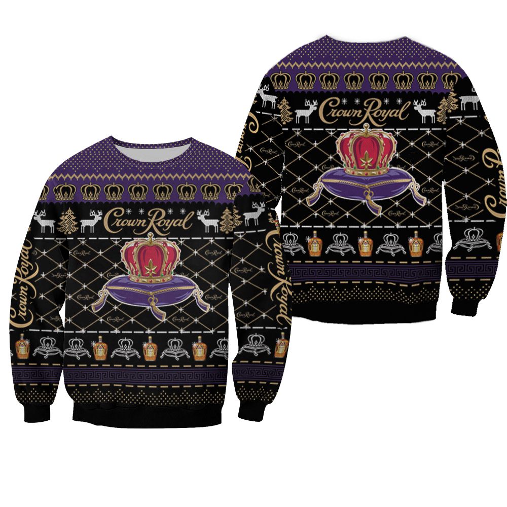 Crown Royal Whisky Wine Christmas Sweater
