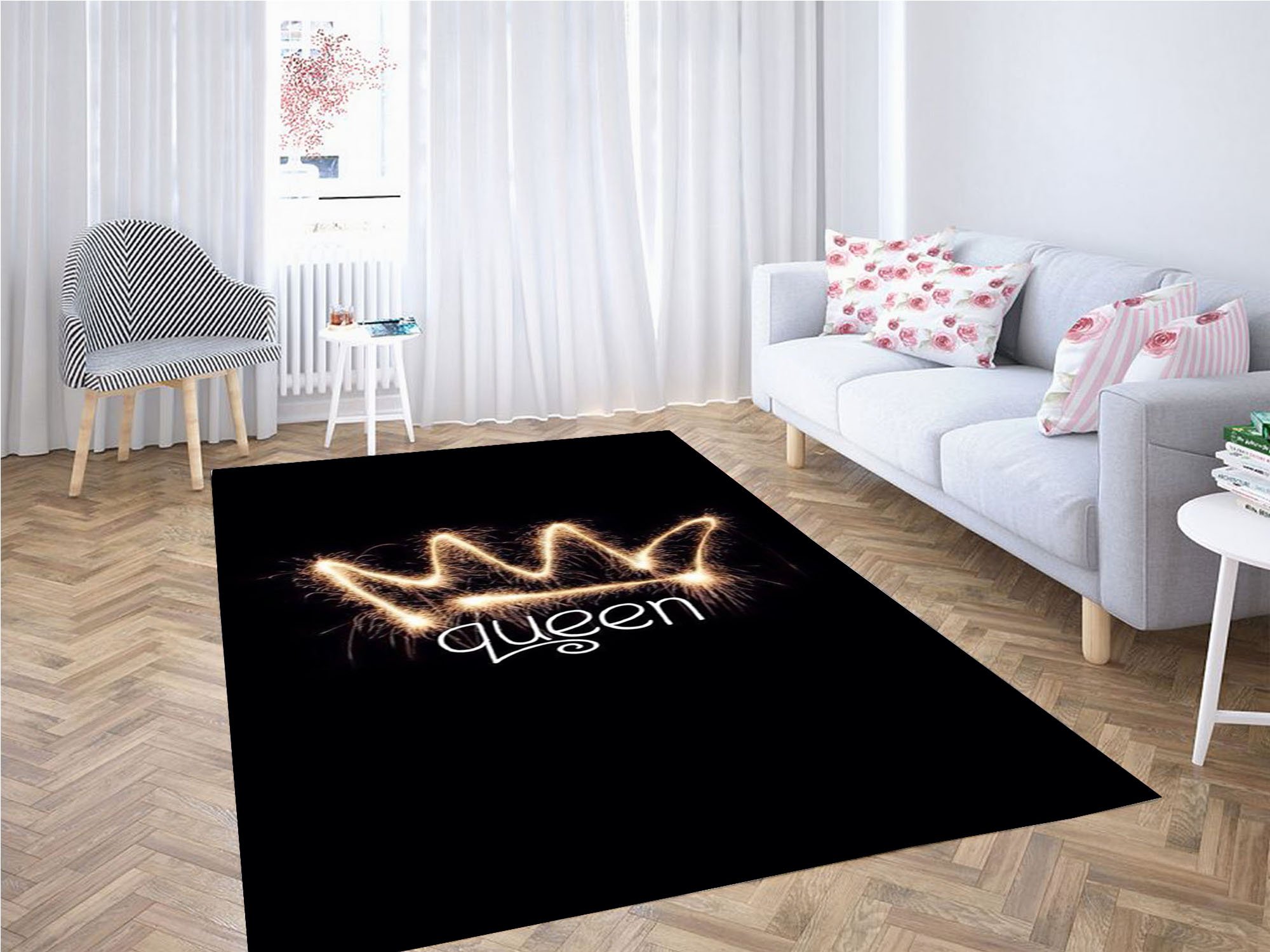 Crown Wallpaper Carpet Rectangle Rug