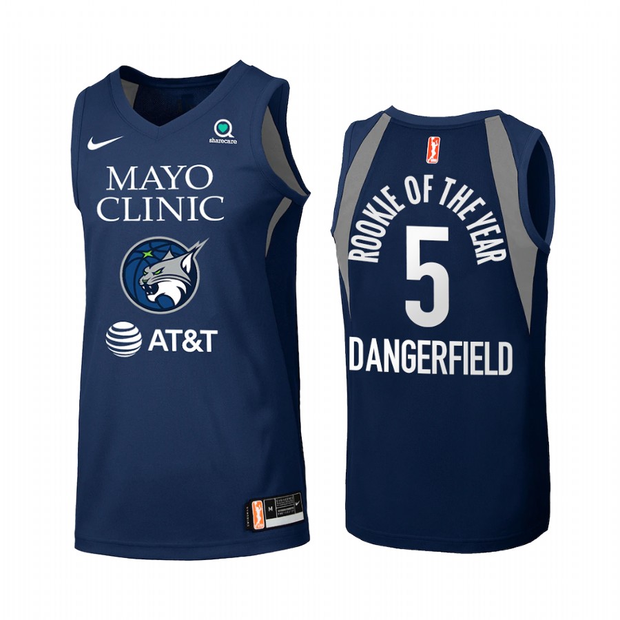 Crystal Dangerfield WNBA 2020 Rookie of the Year Limited Edition Women Navy Jersey