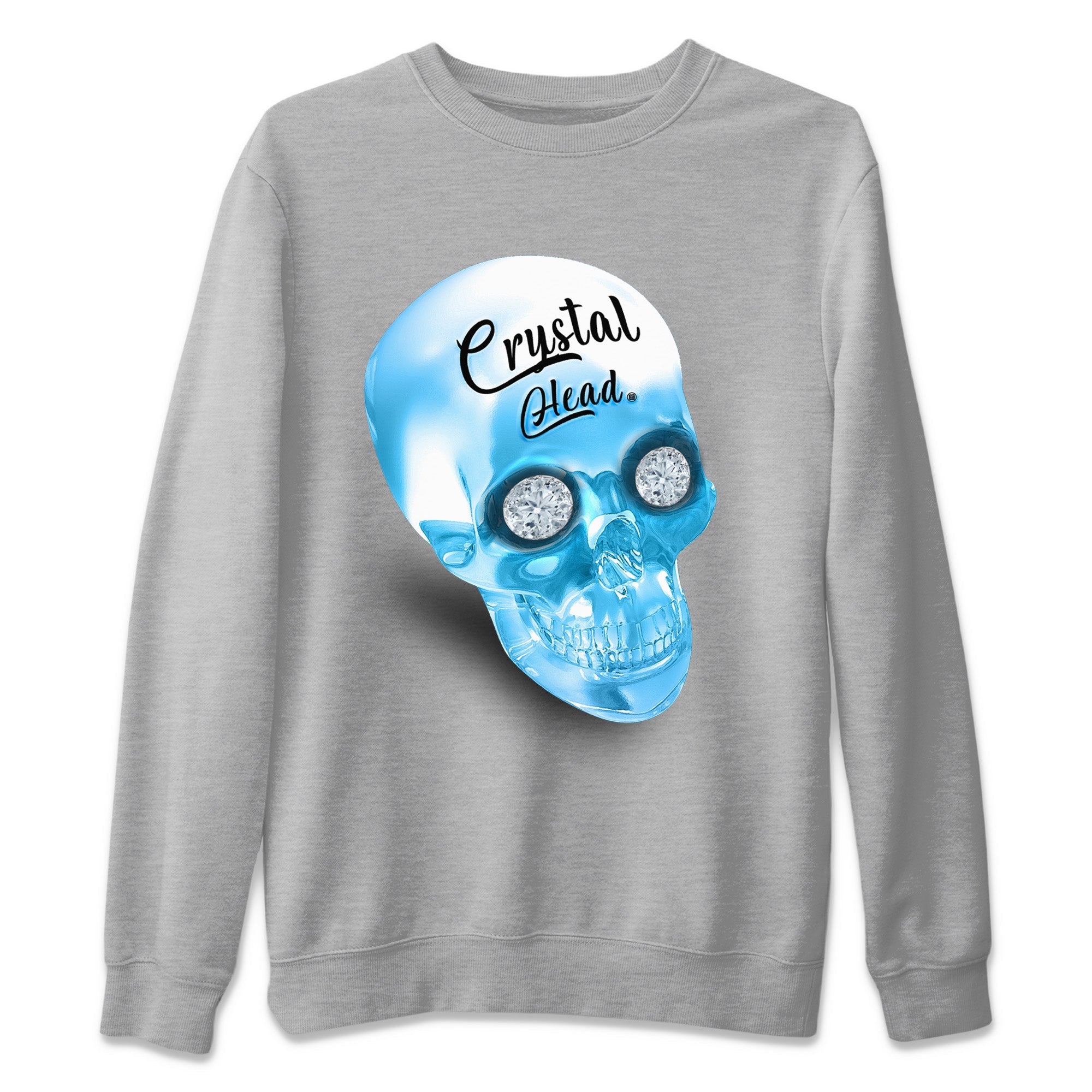 Crystal Head Unisex Sweater – Air Jordan 1 Powder Blue, Sneakers Matching Sweater
