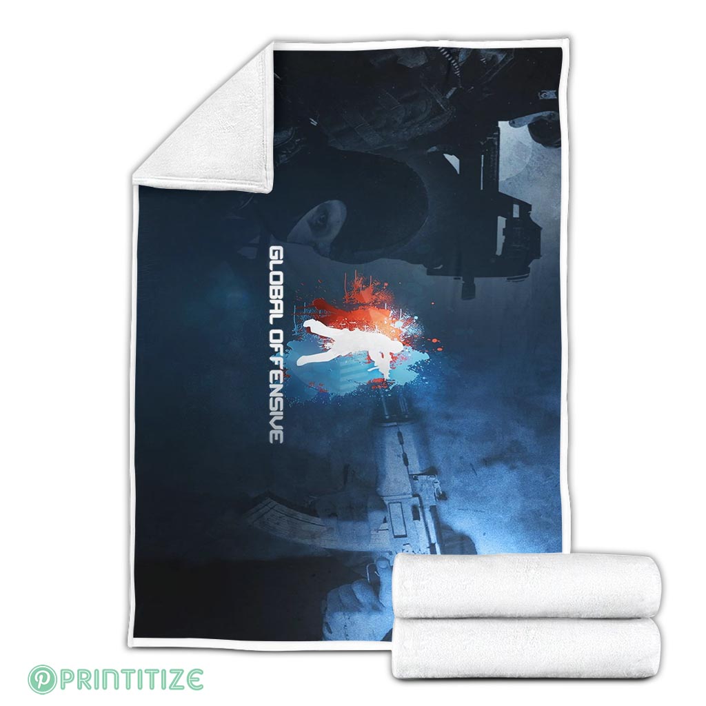 CS GO Background Fleece Blanket
