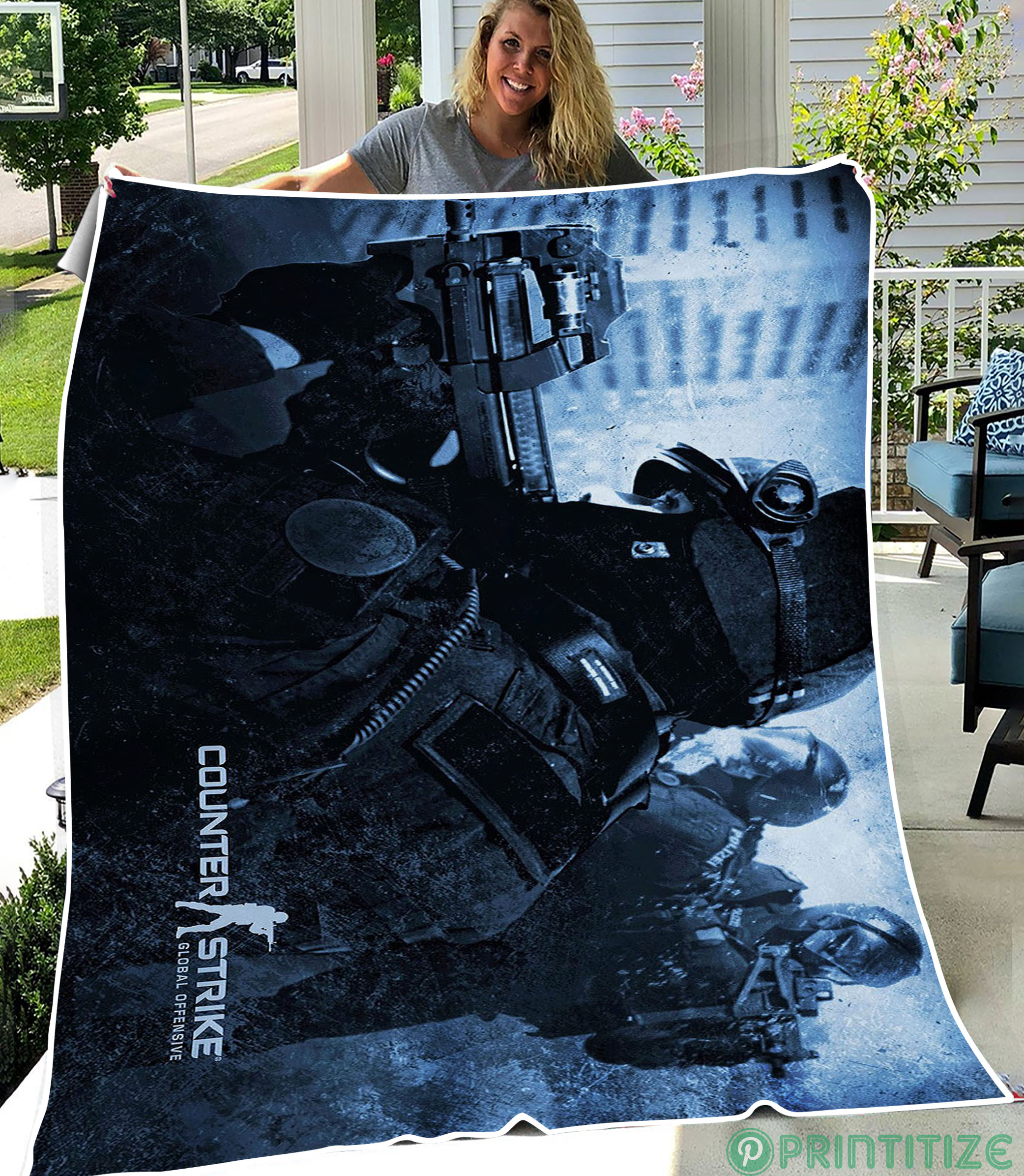 Cs Go Gameplay Fleece Blanket