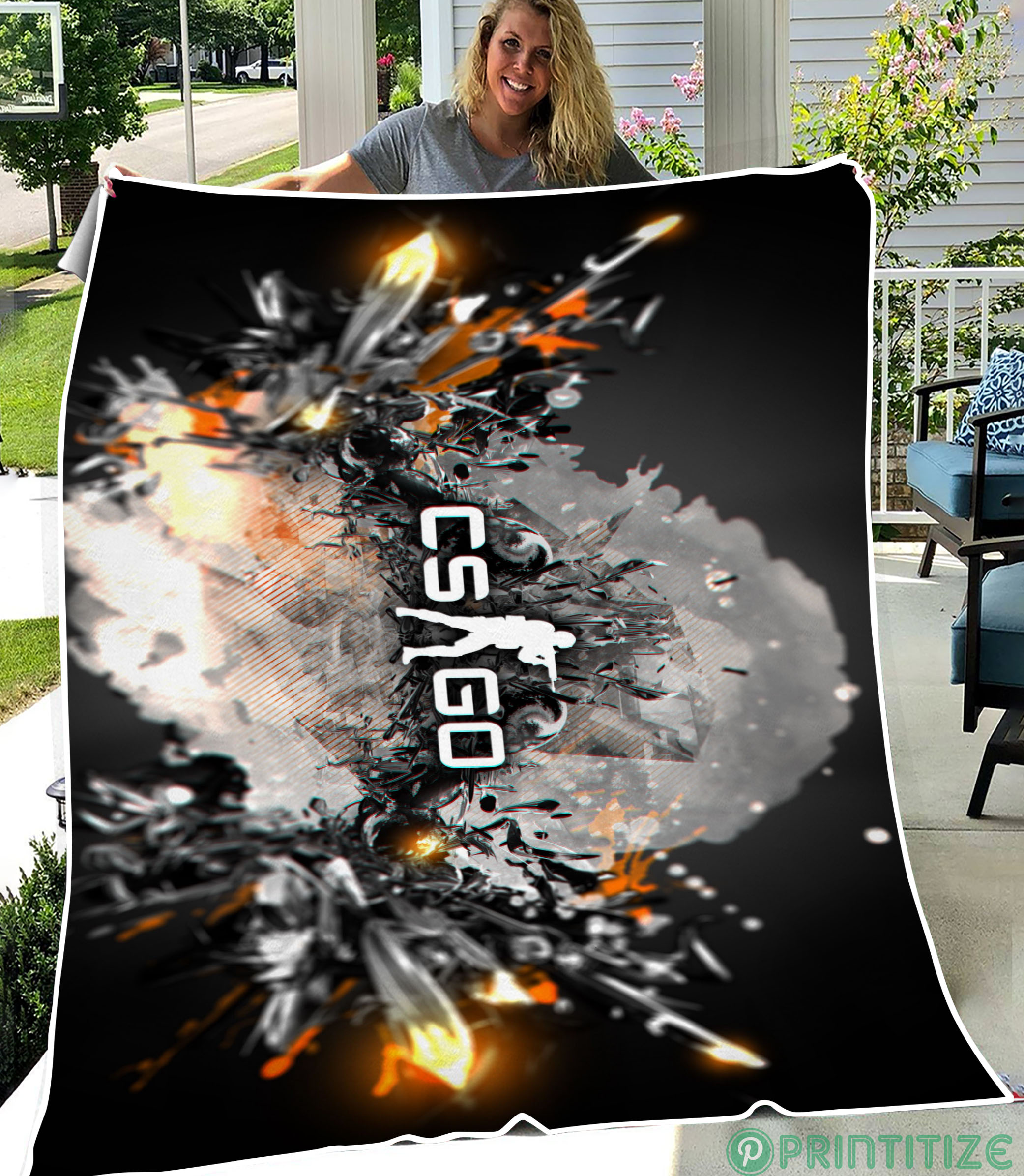 CS GO Player Fleece Blanket