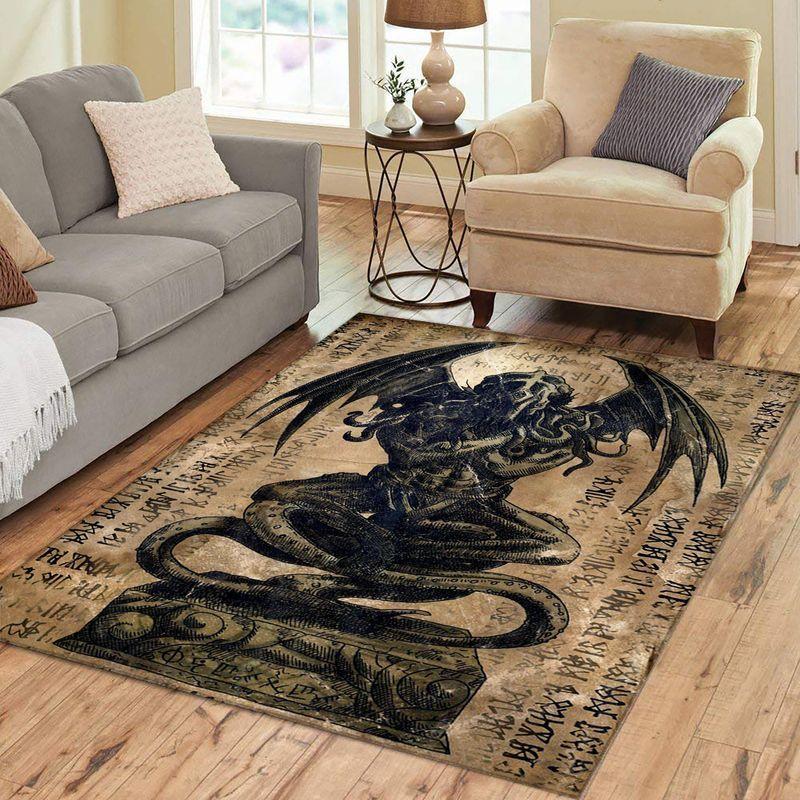 Cthulhu Lovecraft The Ancient Mighty Old God Area Limited Edition Rectangle Rug