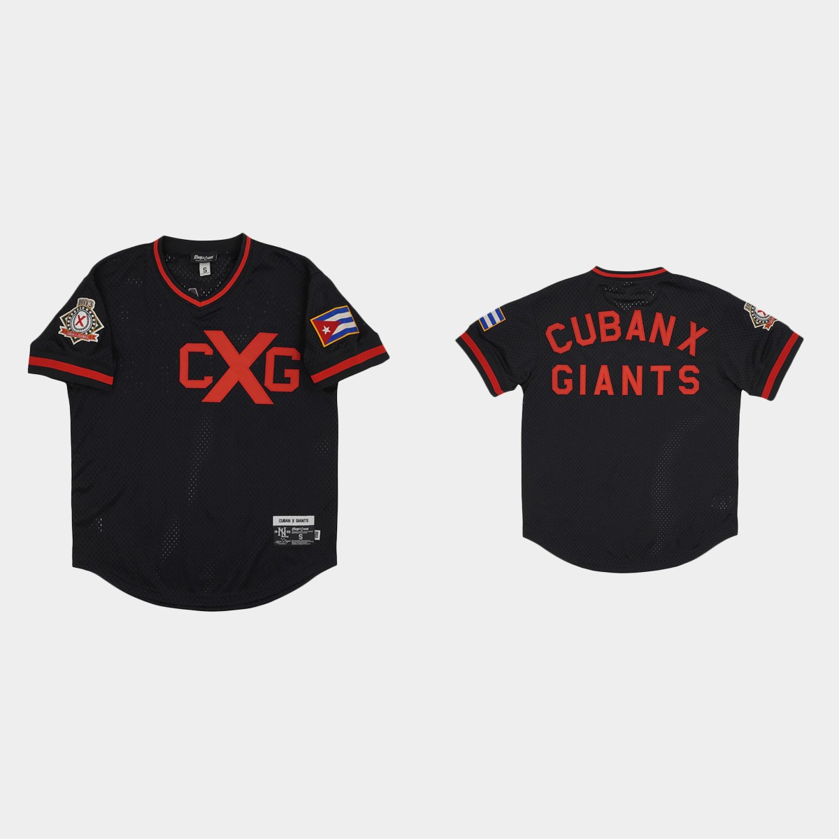 Cuban Giants Rings And Crwns Mesh Jersey - Black