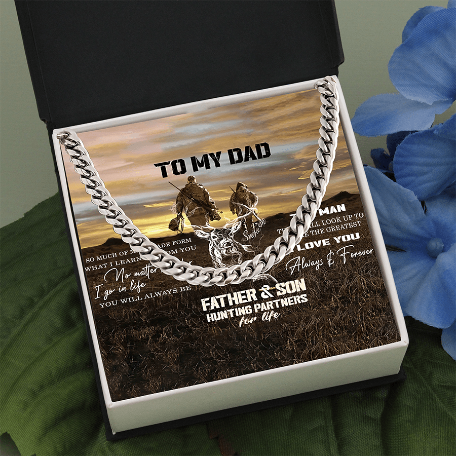 Cuban Link Chain Necklace Hunter x Hunter, Father’s Necklace, To My Dad Gift, Gift From My Son, Papa Gift, Father’s Jewelry, Necklace For Dad