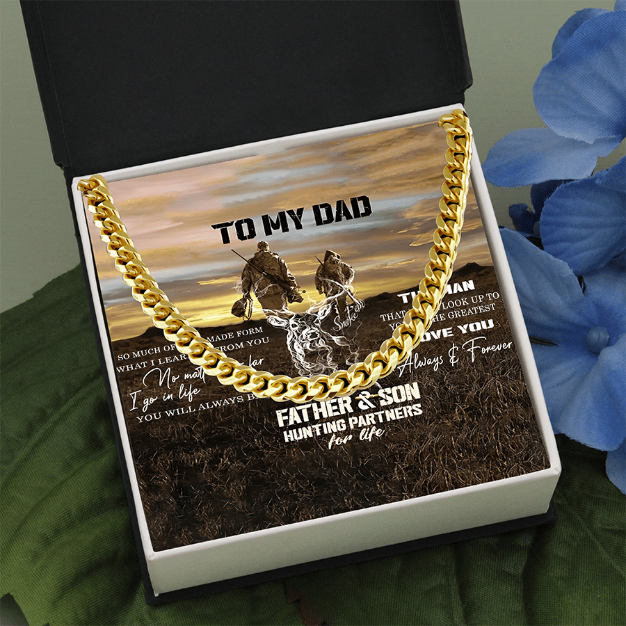 Cuban Link Chain Necklace Hunter x Hunter, Father’s Necklace, To My Dad Gift, Gift From My Son, Papa Gift, Father’s Jewelry, Necklace For Dad