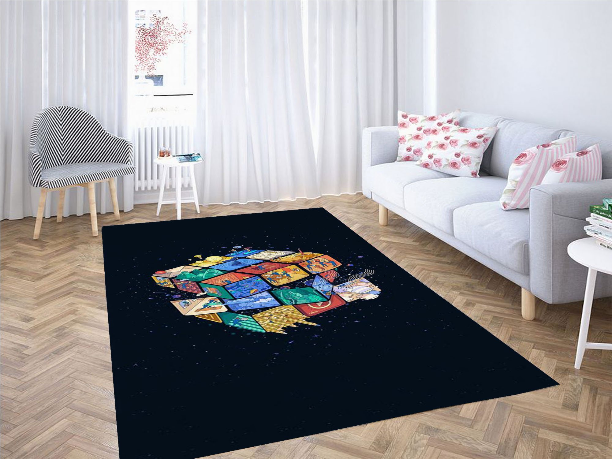 Cube Wallpaper Carpet Rectangle Rug