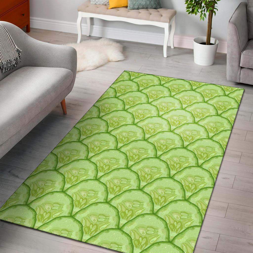 Cucumber Pattern Print Design Limited Edition Rectangle Rug