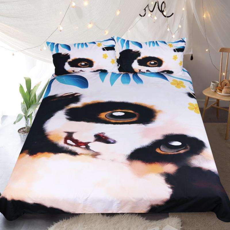 Cuddly Panda Animal Print Art Hop 3D Customized Duvet Cover Bedding Set