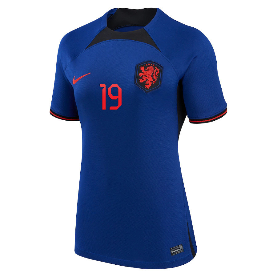 Cup Wout Weghorst 19 Netherlands National Team 2022-23 Qatar World Cup Women Soccer Jersey – Away