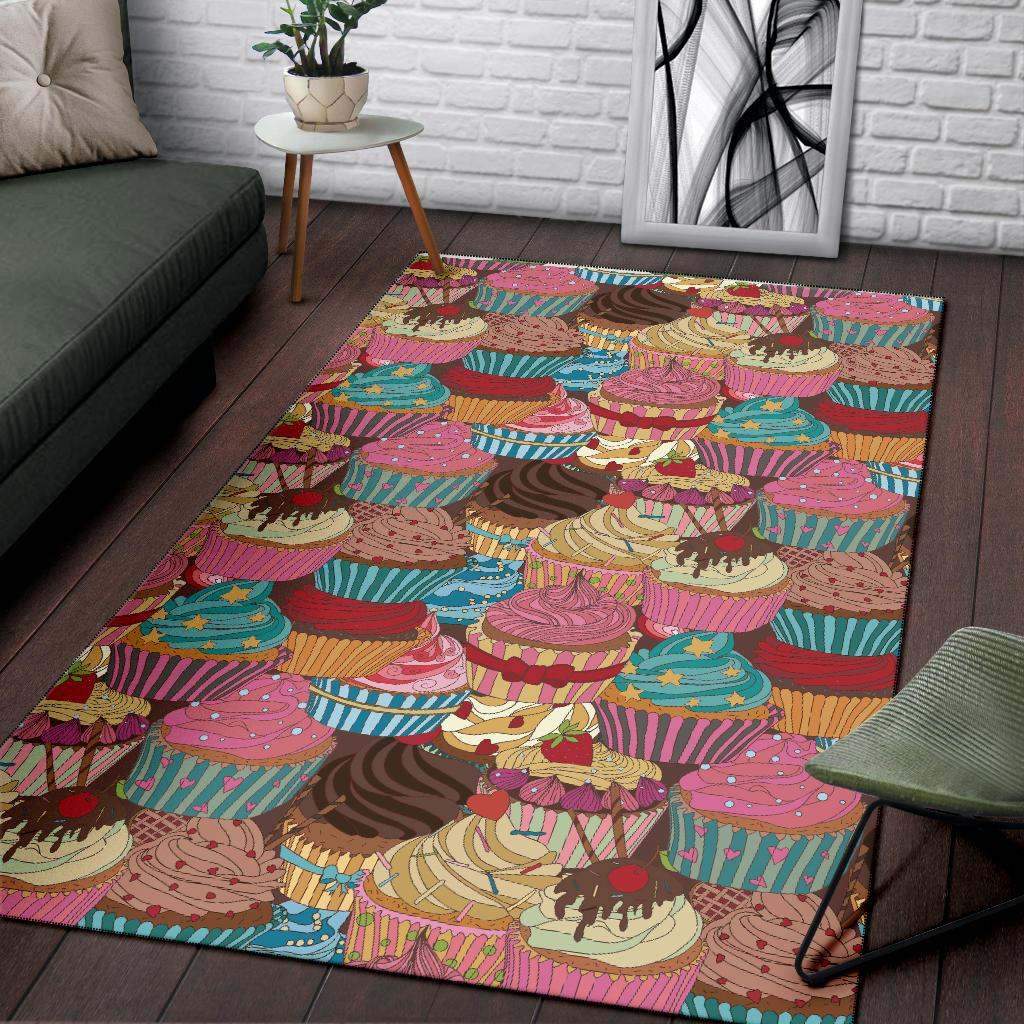 Cupcake Pattern Limited Edition Rectangle Rug